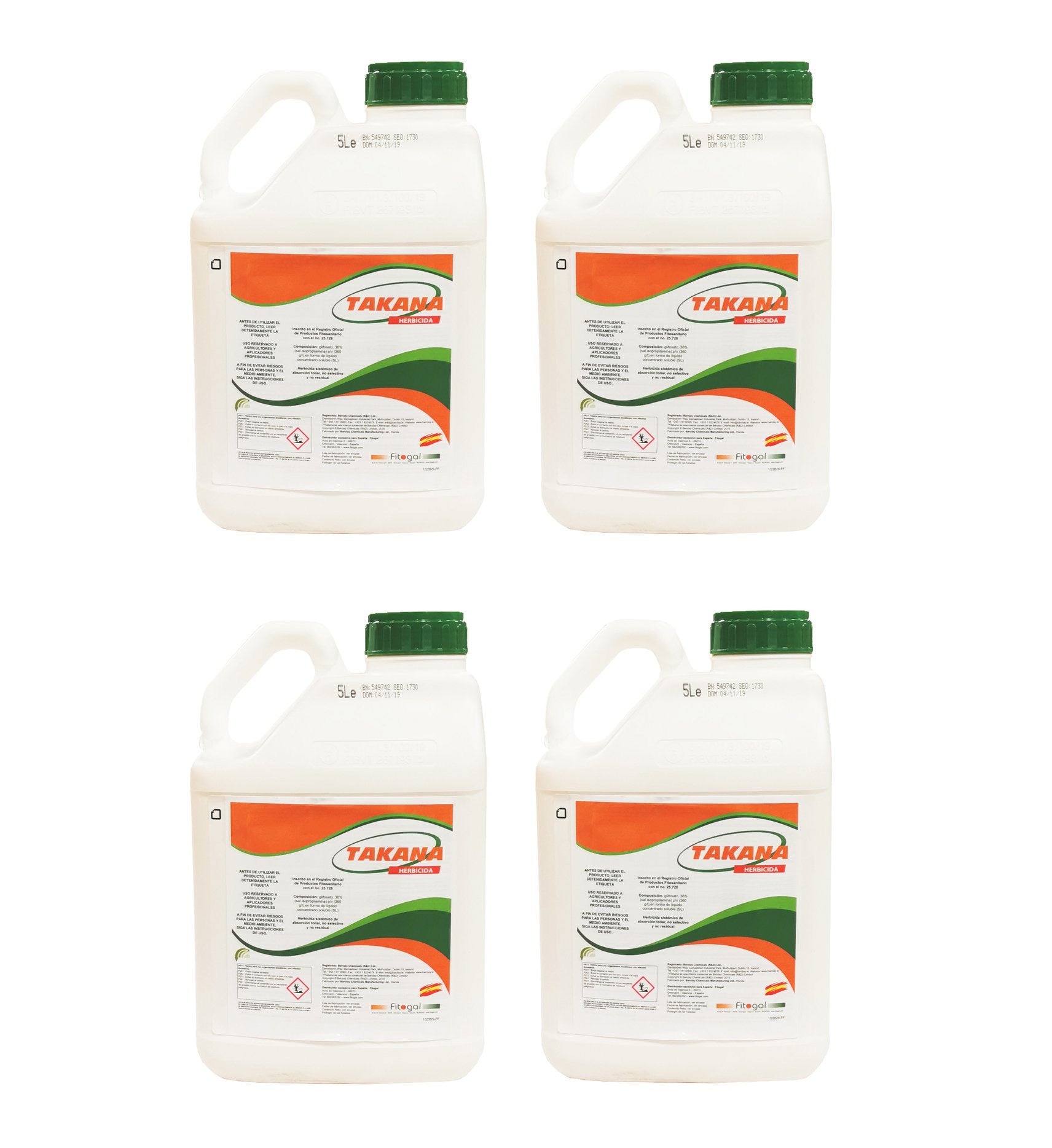 Désherbant Glyphosate Takana 4X5L Herbicide Total Systémique Concentré Professionnel