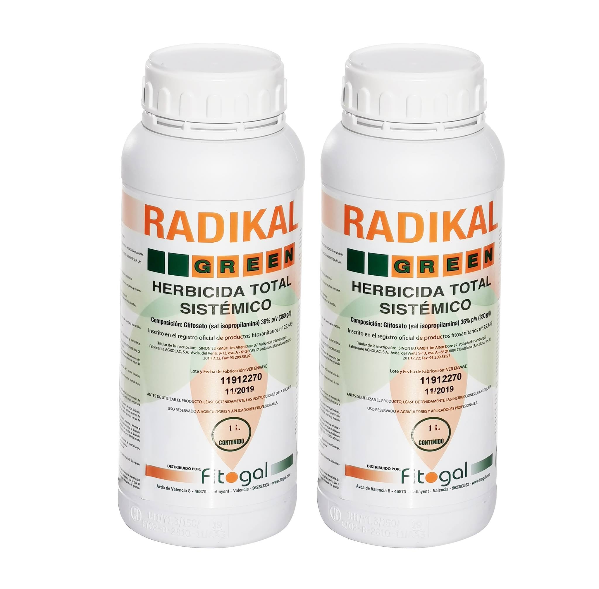 Désherbant Glyphosate Radikal Green 2X1L Herbicide Total Systémique Concentré